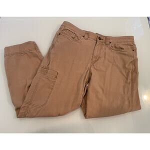 LL Bean Favorite Fit Pants Beige Size 16 Petite Cotton